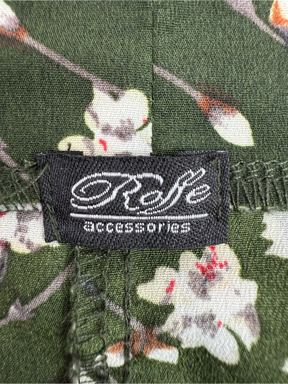 ROFFE cardigan Women's Floral Open-Front Kimono Cape - Olive Green/White - Picture 8 of 11